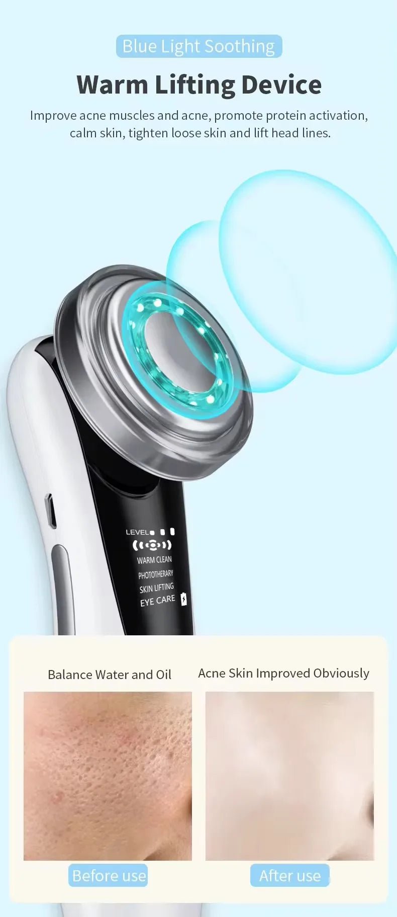 EMS Facial Massager Multifunction Skin Care Tools Face Beauty Device