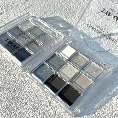 Eyeshadow Palette Oh Rosy Nine Palace Grid Auto Focus Smoke Powder