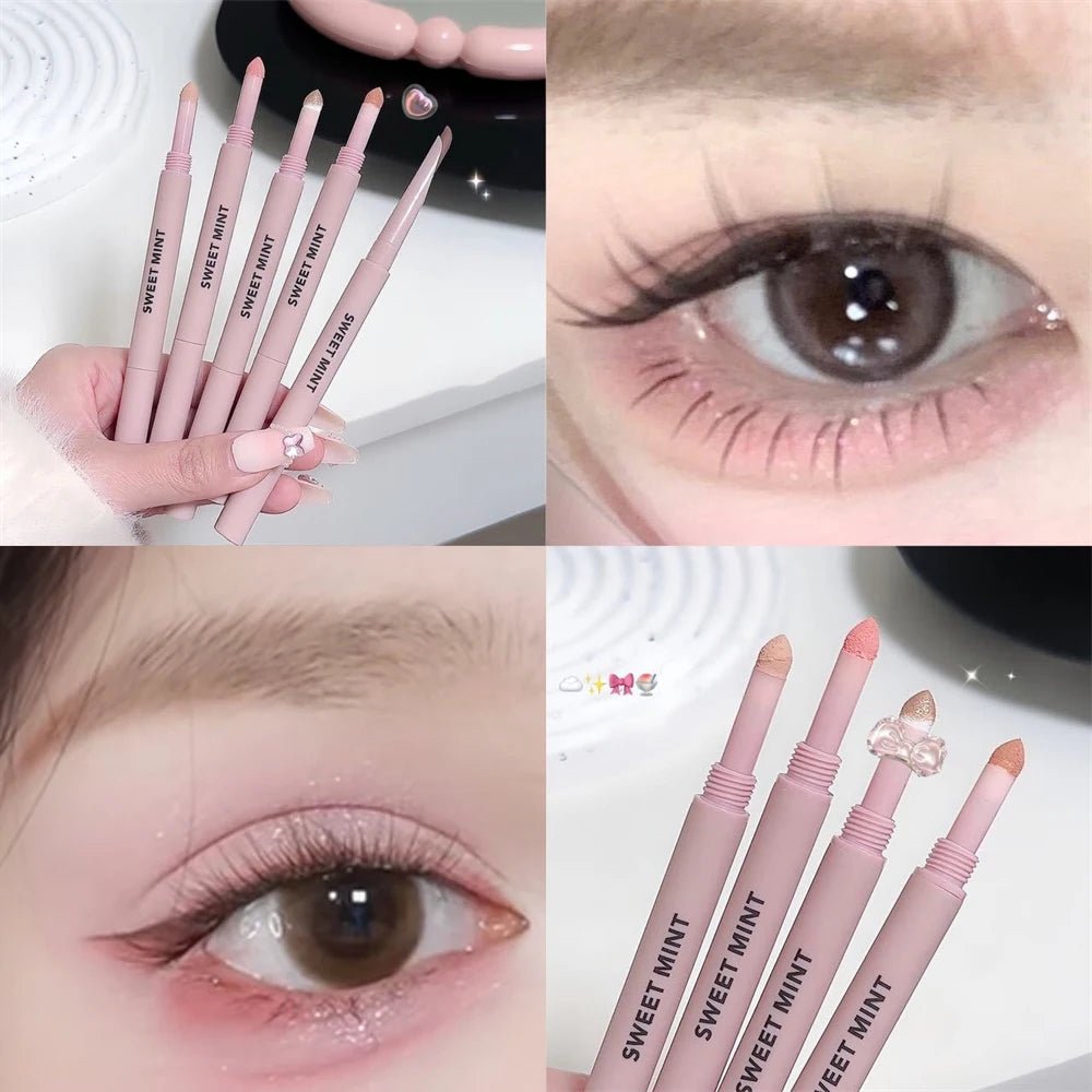Double-end Lying Silkworm Eyeliner Pencil Diamond Glitter Matte Highligher
