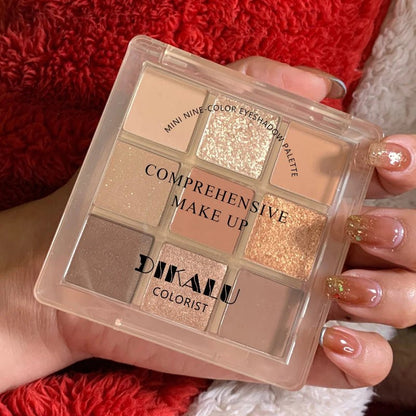 Eyeshadow Palette Oh Rosy Nine Palace Grid Auto Focus Smoke Powder