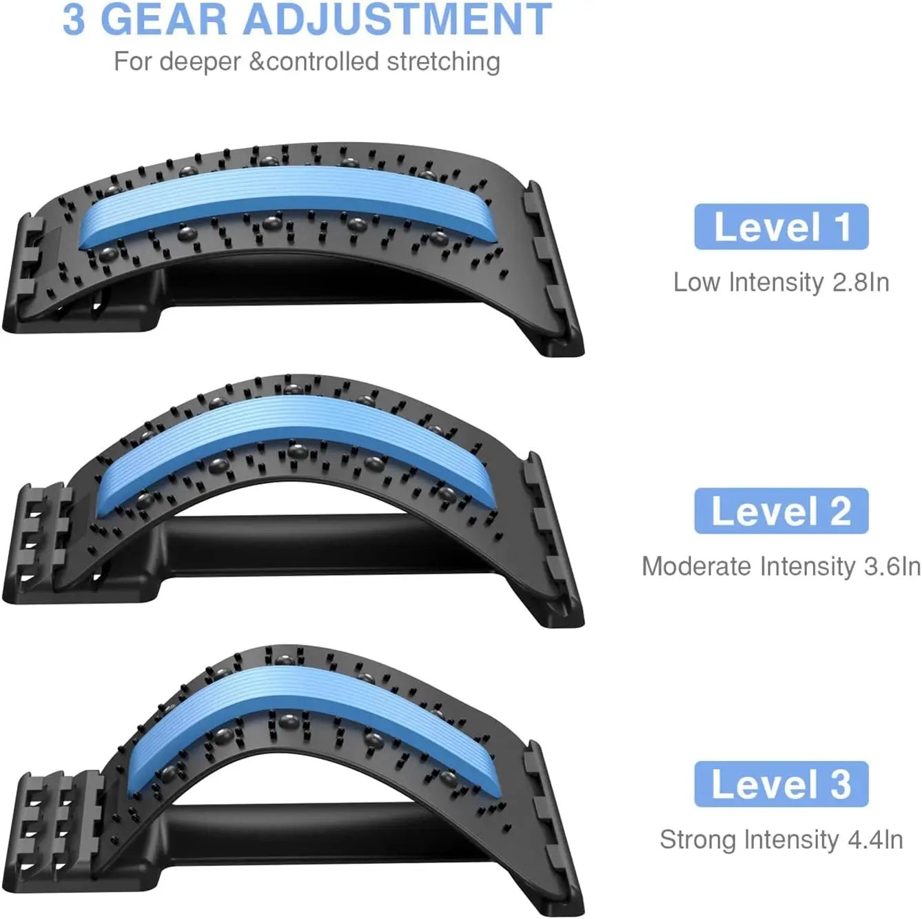 Back Stretcher for Back Pain Relief, Multi-Level Back Cracker Board