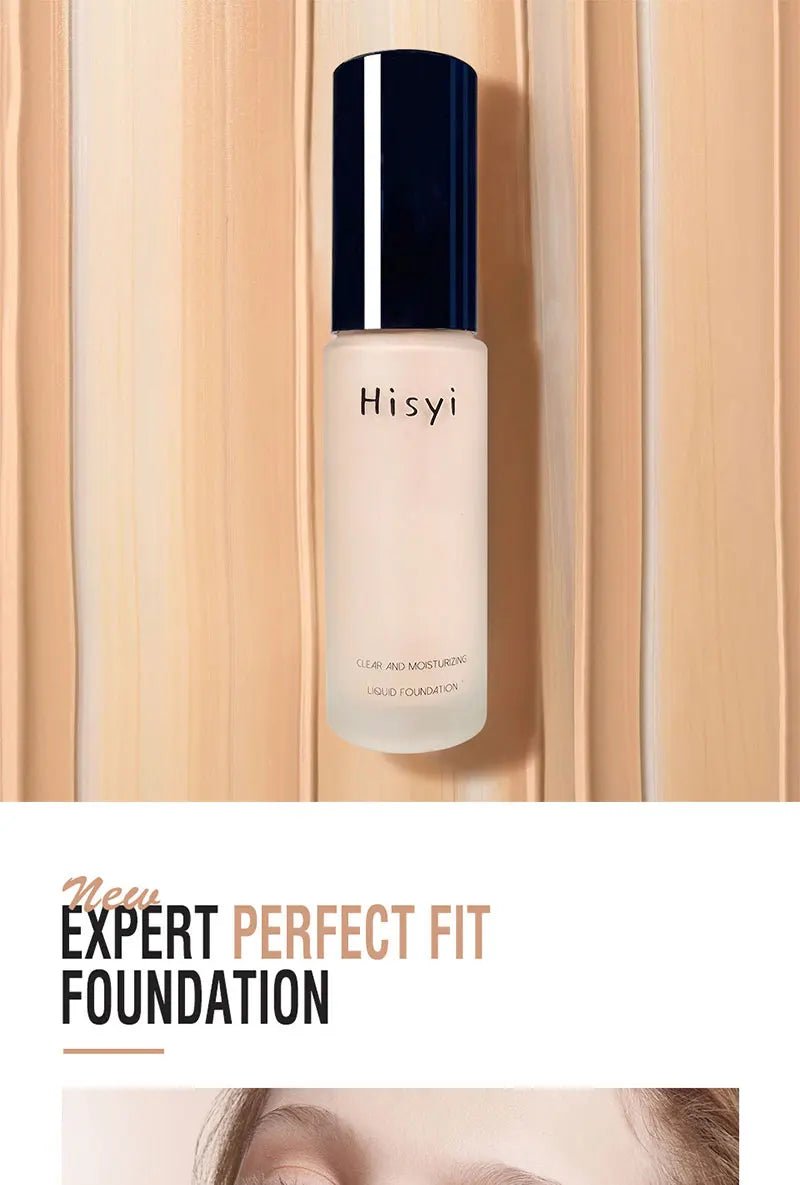 Liquid foundation naturally covers flaws without sticking powder, plain face cream