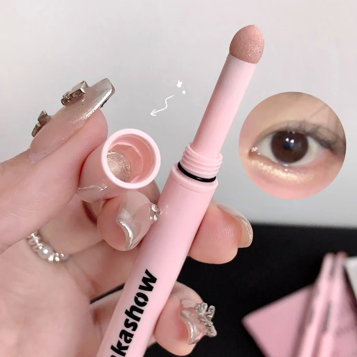 Double-end Lying Silkworm Eyeliner Pencil Diamond Glitter Matte Highligher
