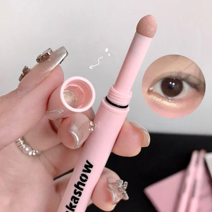 Double-end Lying Silkworm Eyeliner Pencil Diamond Glitter Matte Highligher