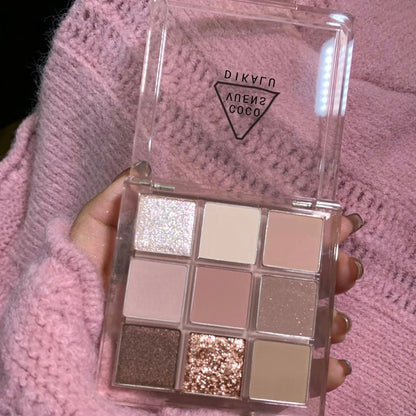 Eyeshadow Palette Oh Rosy Nine Palace Grid Auto Focus Smoke Powder