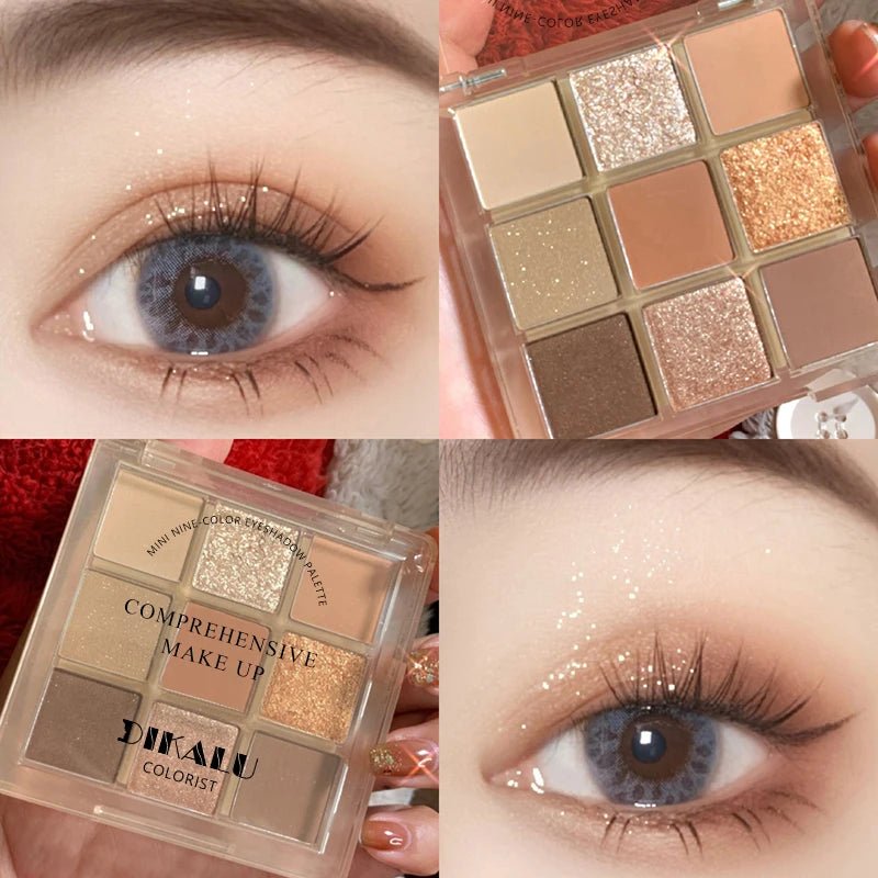Eyeshadow Palette Oh Rosy Nine Palace Grid Auto Focus Smoke Powder