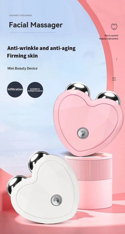 NEW Micro Current Beauty Device Mini Portable Face Lifting Roller