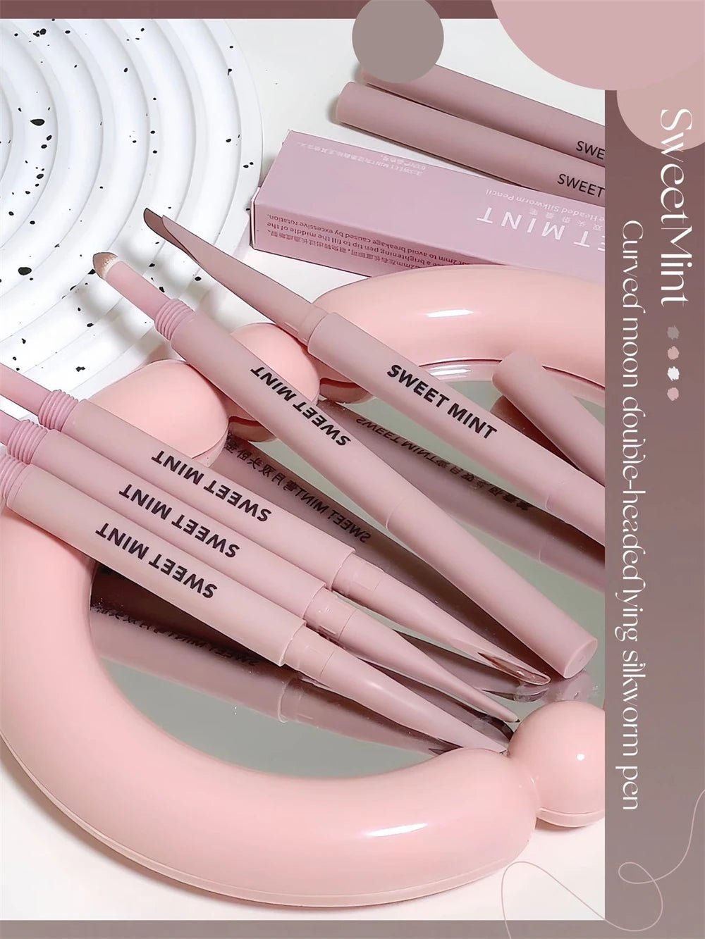 Double-end Lying Silkworm Eyeliner Pencil Diamond Glitter Matte Highligher