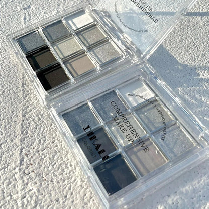 Eyeshadow Palette Oh Rosy Nine Palace Grid Auto Focus Smoke Powder