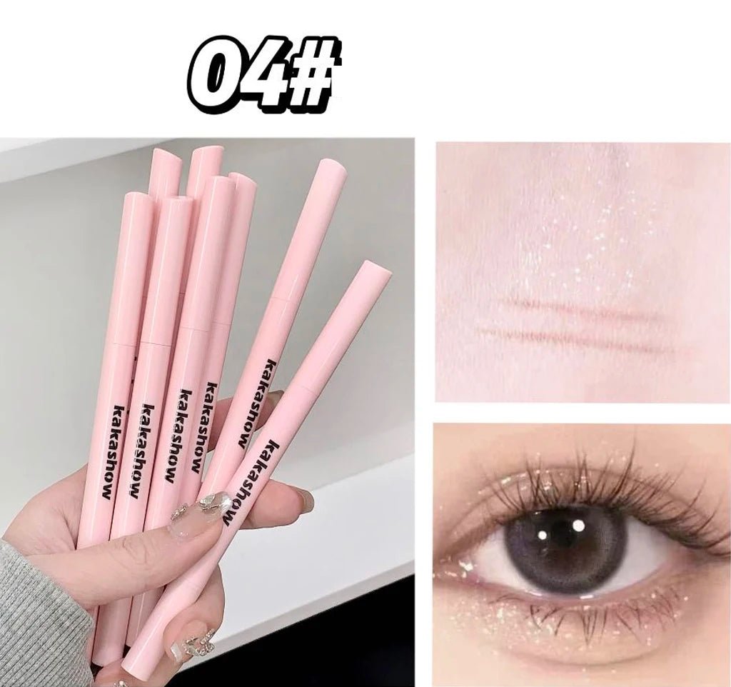Double-end Lying Silkworm Eyeliner Pencil Diamond Glitter Matte Highligher