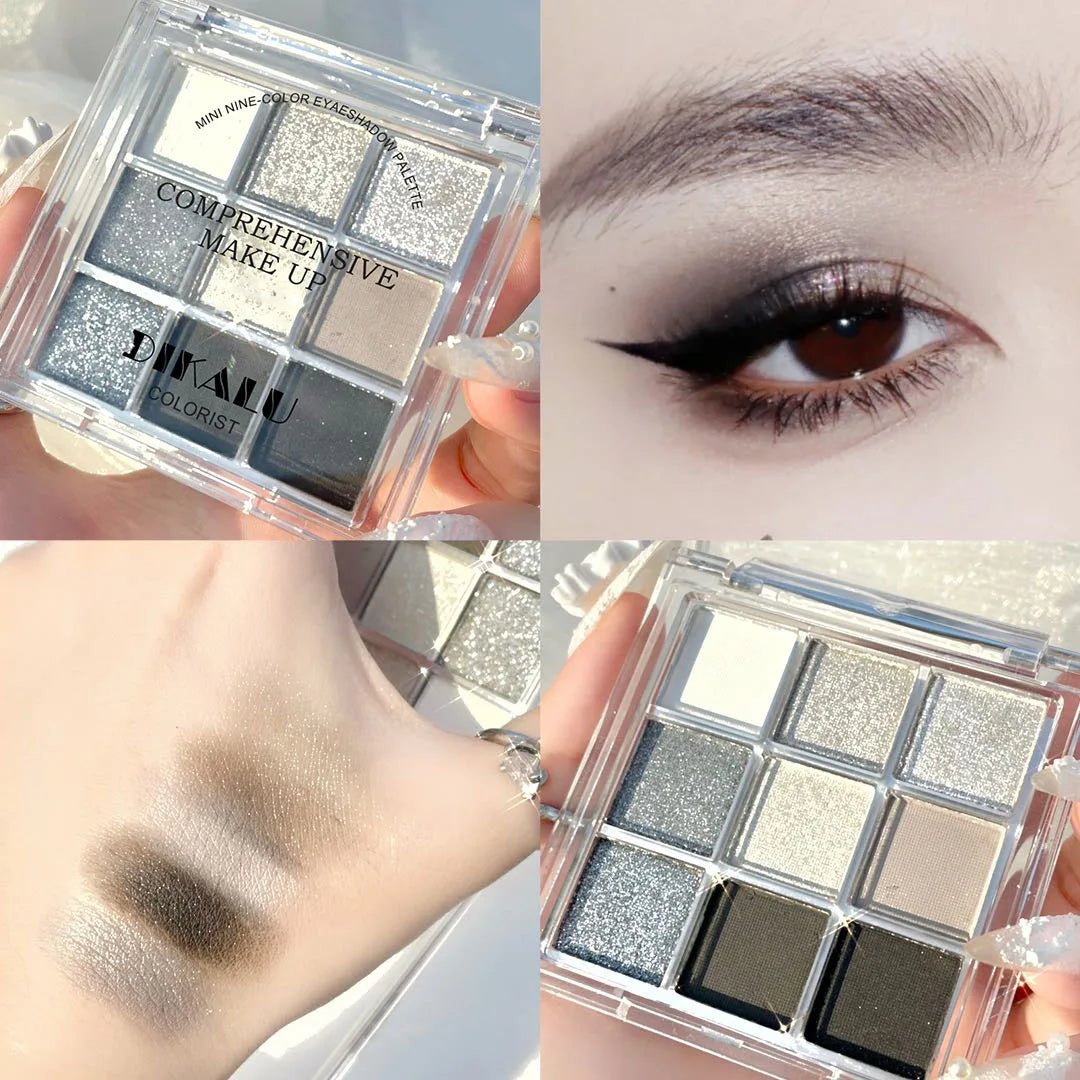 Eyeshadow Palette Oh Rosy Nine Palace Grid Auto Focus Smoke Powder