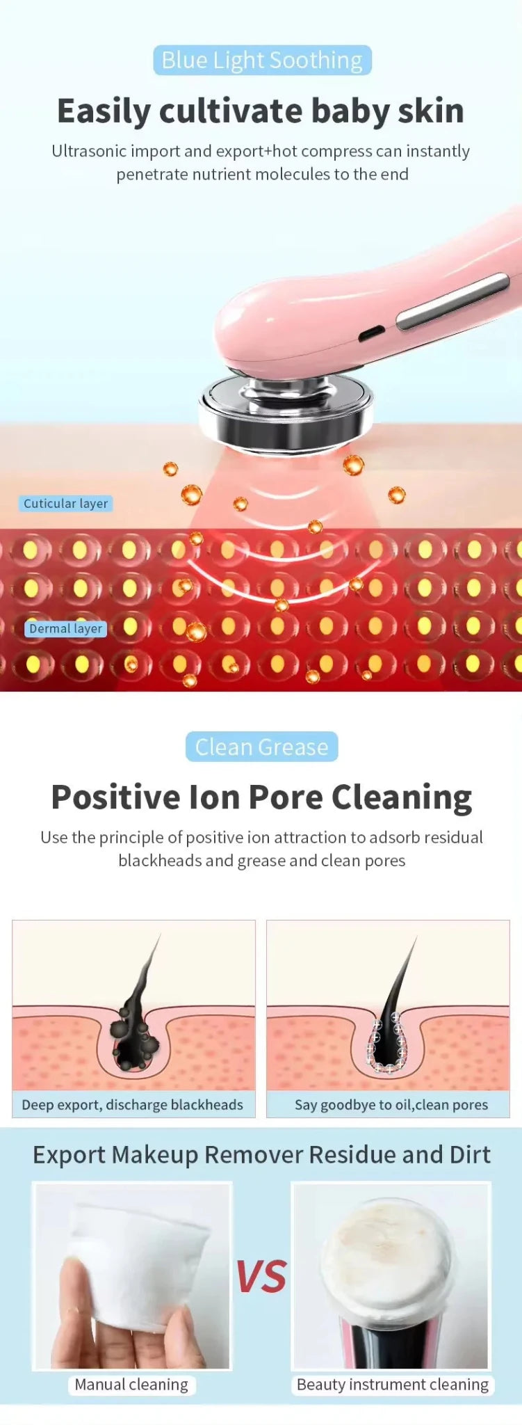 EMS Facial Massager Multifunction Skin Care Tools Face Beauty Device