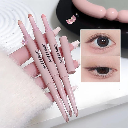 Double-end Lying Silkworm Eyeliner Pencil Diamond Glitter Matte Highligher