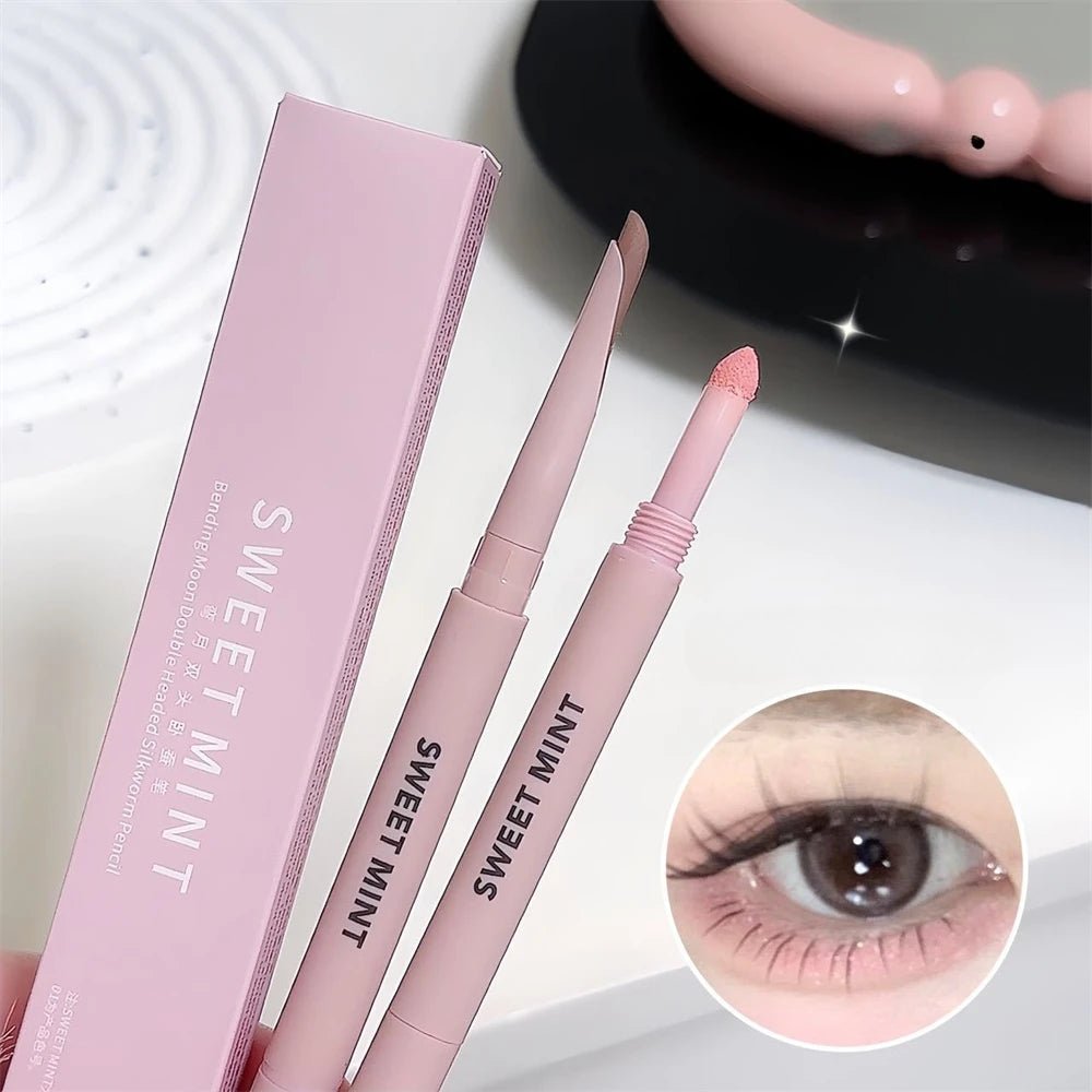 Double-end Lying Silkworm Eyeliner Pencil Diamond Glitter Matte Highligher