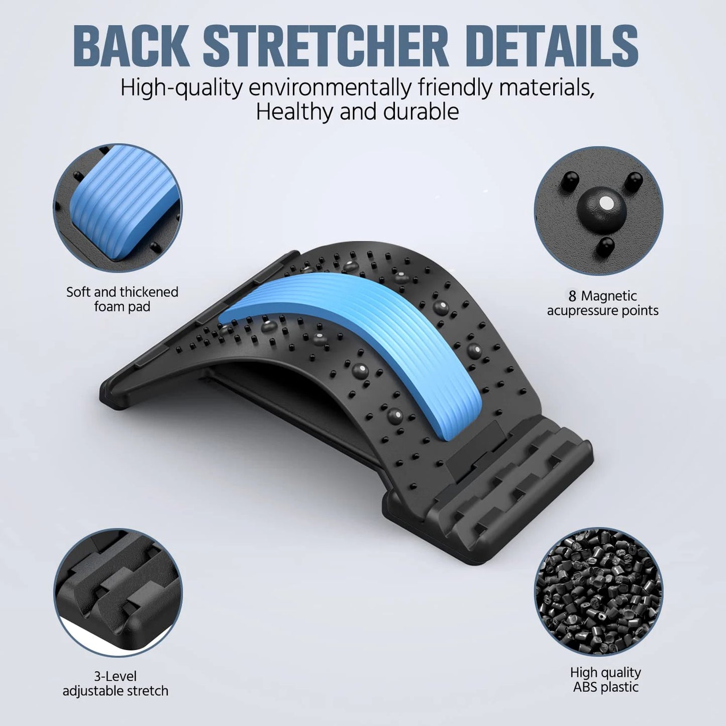 Back Stretcher for Back Pain Relief, Multi-Level Back Cracker Board