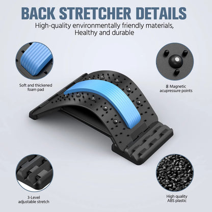Back Stretcher for Back Pain Relief, Multi-Level Back Cracker Board