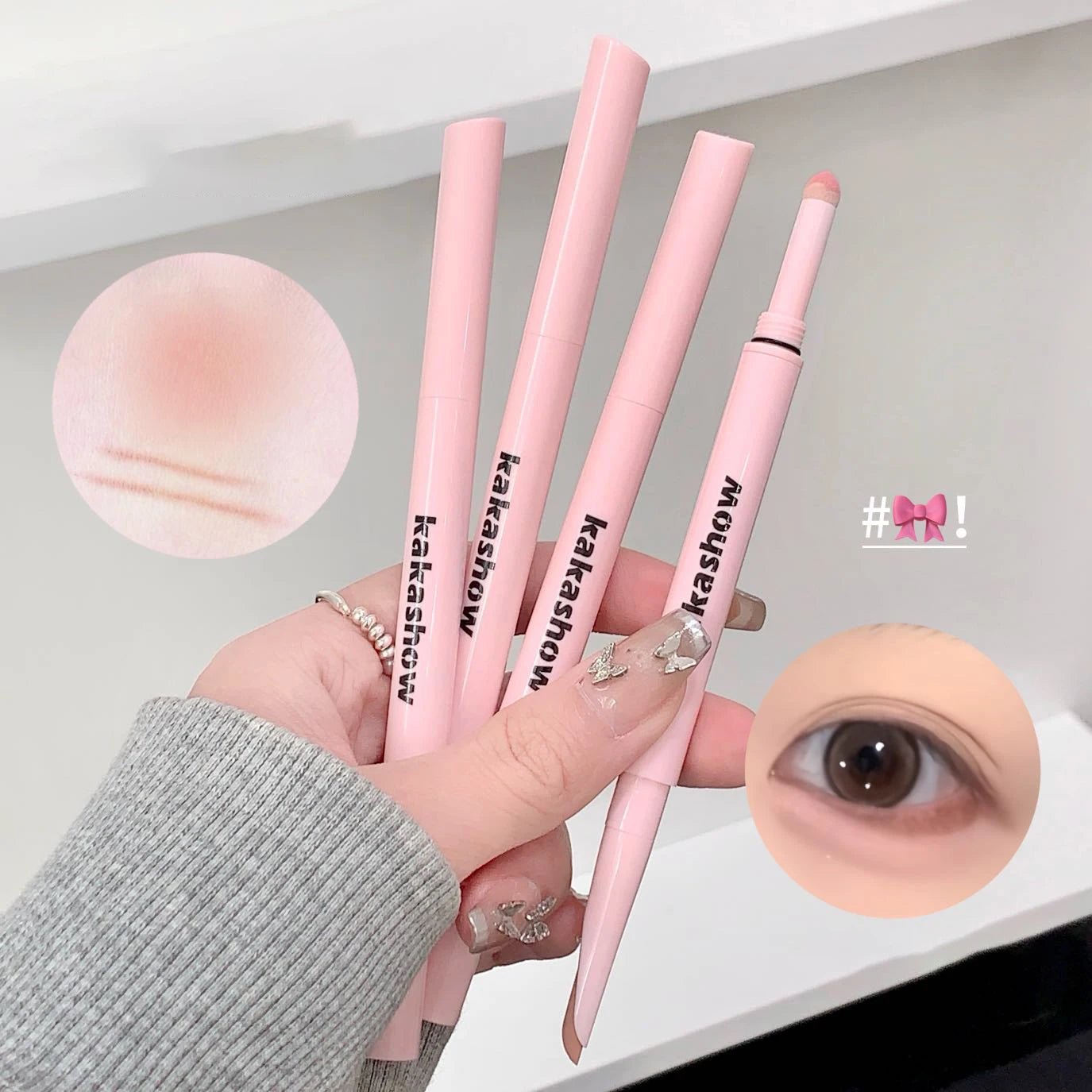 Double-end Lying Silkworm Eyeliner Pencil Diamond Glitter Matte Highligher