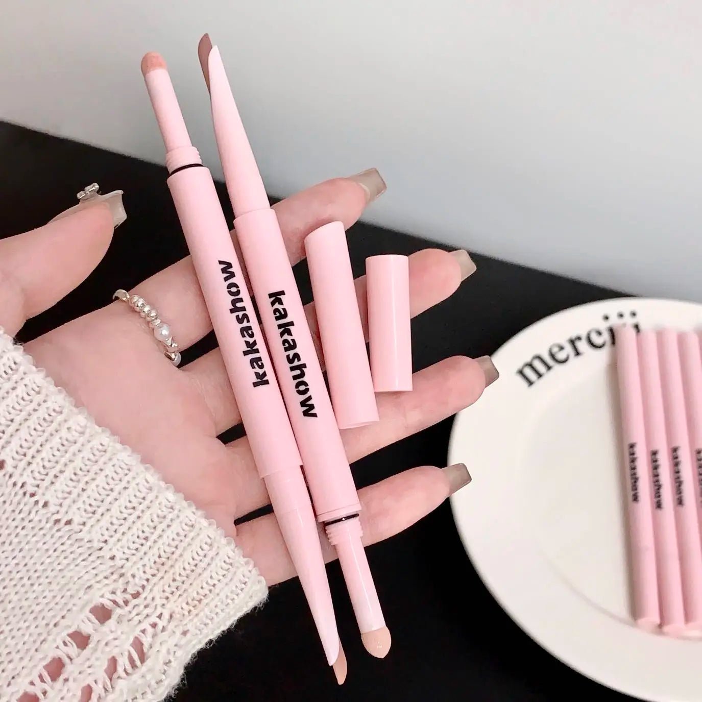 Double-end Lying Silkworm Eyeliner Pencil Diamond Glitter Matte Highligher