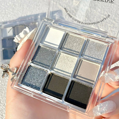 Eyeshadow Palette Oh Rosy Nine Palace Grid Auto Focus Smoke Powder