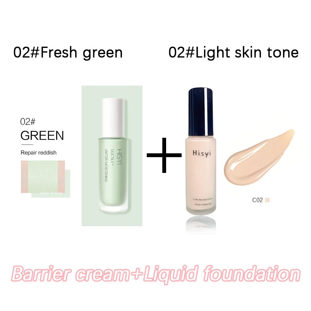 Liquid foundation naturally covers flaws without sticking powder, plain face cream