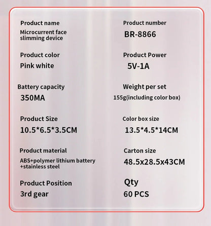 NEW Micro Current Beauty Device Mini Portable Face Lifting Roller