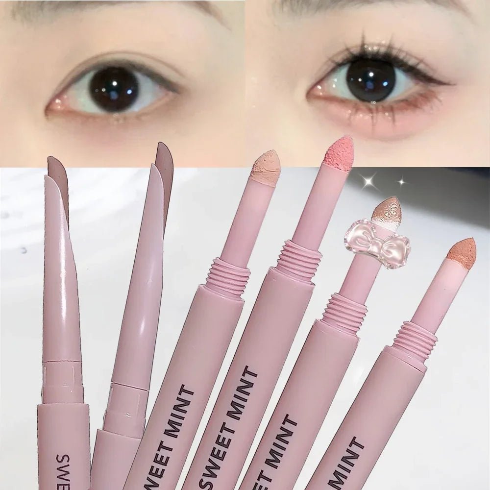 Double-end Lying Silkworm Eyeliner Pencil Diamond Glitter Matte Highligher